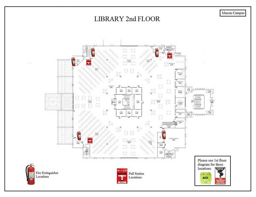 Library 2nd Safety Diagram
